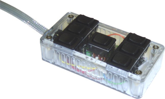 AVSARC-7-CL Clear 7 switch box rocker switch 4^x2^x1^