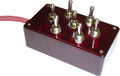 AVSARC-T7-RD Red 7 switch box with Carling switches 4.75^x2.5^x1.5^