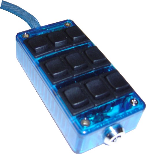AVSARC-9-BU Blue 9 switch box rocker switch 4^x2^x1^