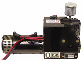 OASIS XDM4000 Continous Duty 12V Fan cooled compressor 100% duty to 200 psi ^50 HOUR SERVICE INTERVAL^ 14 CFM @ 0 psi to 8 CFM at 100 psi 200 amp max draw 20L x 7W x 10H 70 lbs 200 psi max