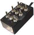 AVSARC-T9-BK Black 9 switch box with Carling switches 4.75^x2.5^x1.5^