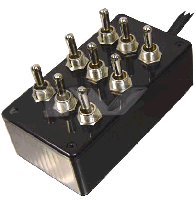 AVSARC-T9-BK Black 9 switch box with Carling switches 4.75^x2.5^x1.5^