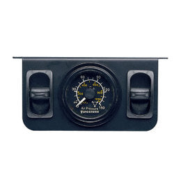 FST2145 Dual Control Panel for use with airtank. Black Gauge