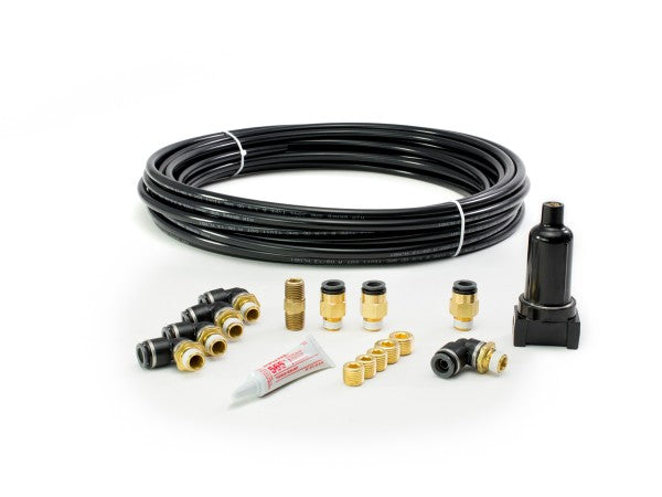 LRD AA-FK38-14NPT-TRAP 3/8^ DOT/PTC fitting kit w/ 50ft airline & 1/4^ NPT for Air Springs & Filter kit