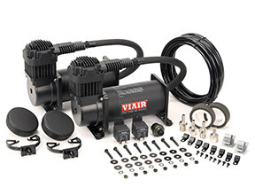 VIA38036 Viair 380C ^Stealth Black^ Dual Pack (2) 380C ^Stealth Black^ Compressors (2) Relays (1) 200psi pressure switch AA-3913