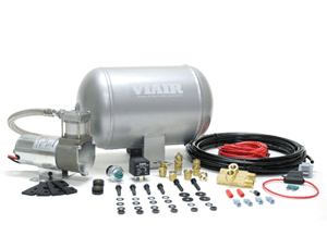 VIA10000 Viair Ultra-Light Duty On Board Air System 1) 1.0 Gallon Viair Air Tank (1) 98C model Viair Air Compressor (1) Pressure Switch with Relay (85 PSI on 105 PSI off)
