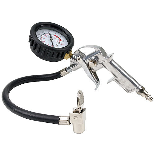 VIA00041 Tire Inflation Gun (Normally Closed Trigger 200 PSI Inline Gauge)