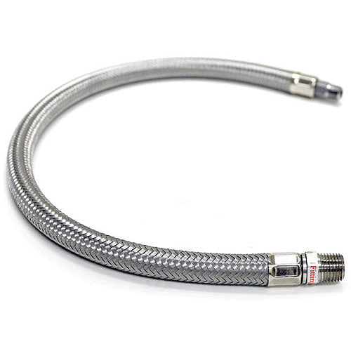 VIA92804 Viair 18^ Stainless Braided Leader Hose (1/4^ M to 1/4^ M Swivel NPT)