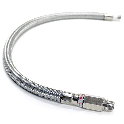 VIA92807 Viair 20^ Stainless Leader Hose w/ Check Valve (1/8^M to 1/4^M Swivel)