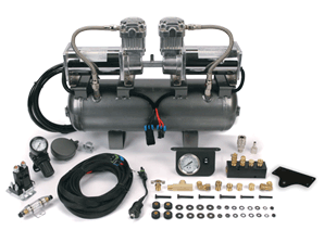 VIA30018 Viair OBA High-Pressure 2on2 200psi (Universal) Two 380Cs On 2 Gal. Tank **No Crossmember Bracket**
