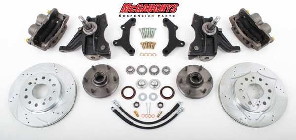 MCG33301 1973-87 C-10 13 Front Disc Kit w/2.5 Spindles (6 LUG) **cross drilled** must use 17 + rims