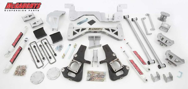 MCG52003 7^ Premium Lift Kit for 2002-2010 GM 2500 (2WD Gas Motor) (Silver Powdercoated)