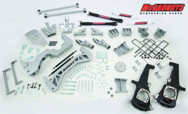 MCG52354 7^ Premium Lift Kit for 2011-2016 GM Truck 3500 (4WD Gas Motor) (Silver Powdercoated)