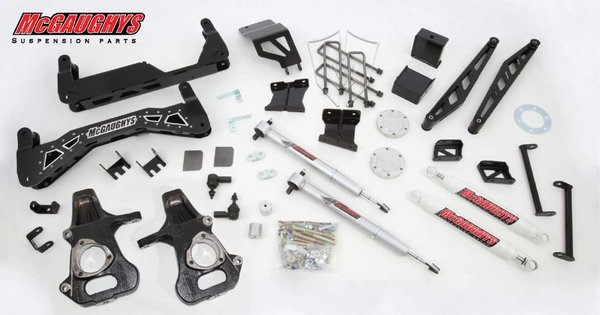MCG50721 7^ Premium Stainless Steel Lift Kit for 2007-2013 GM Truck 1500 (4WD) (Black Powdercoated with Stainless Inserts)