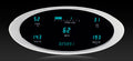 DAKVFD3-1011 Universal 4^ x 9.5^ Elliptical Digital Instrument Cluster