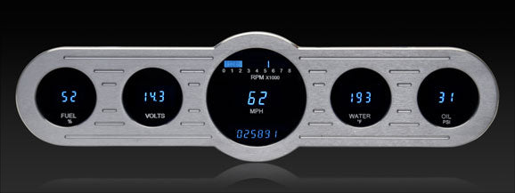 DAKVFD3-CNTR-5 Universal 4^ x 14.5^ Street Rod Panel Digital Instrument