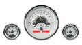 DAKVHX-1013-S-R Triple Round Universal Analong System Satin Alloy Face Red Display