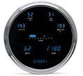 DAKVFD3-1005 Single 6 3/4^ Bezel 6 Gauge Universal Round Gauge System