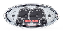 DAKVHX-1017-S-R Universal 5.7^ X 12.05^ Elliptical Analog Instrument (Satin w/ Red Display)