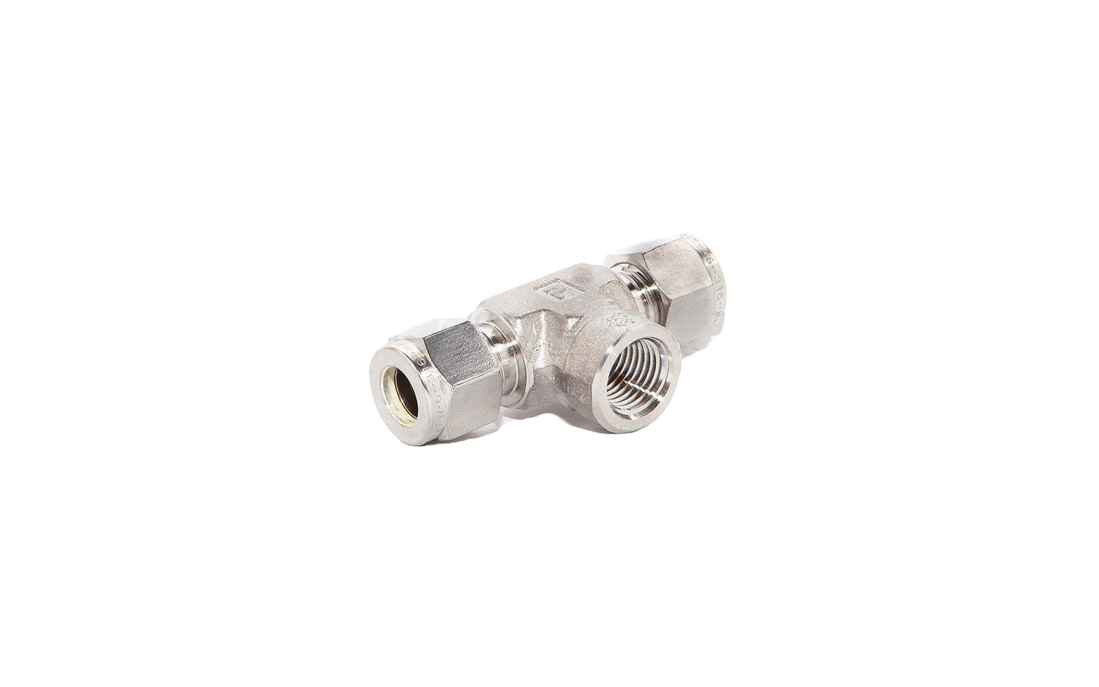 PKR6FBT4N-316 3/8^Tube - 1/4^FNPT -3/8^Tube Compression Tee
