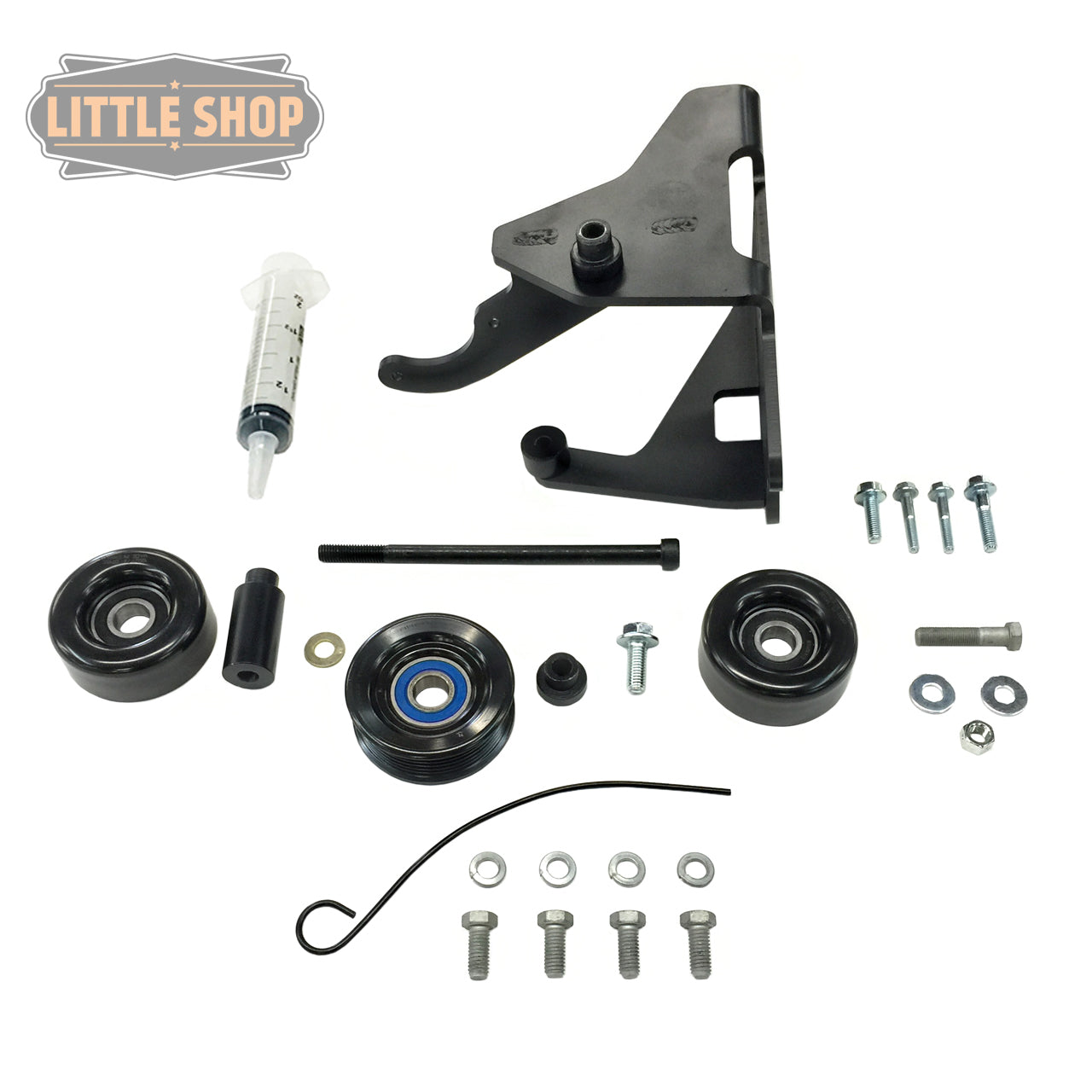 LSMFG-LT-JYD 14-UP GM 5.3 6.2 LT Engine Driven Compressor Junkyard Dog Kit (Bracket Hardware and pulley only)