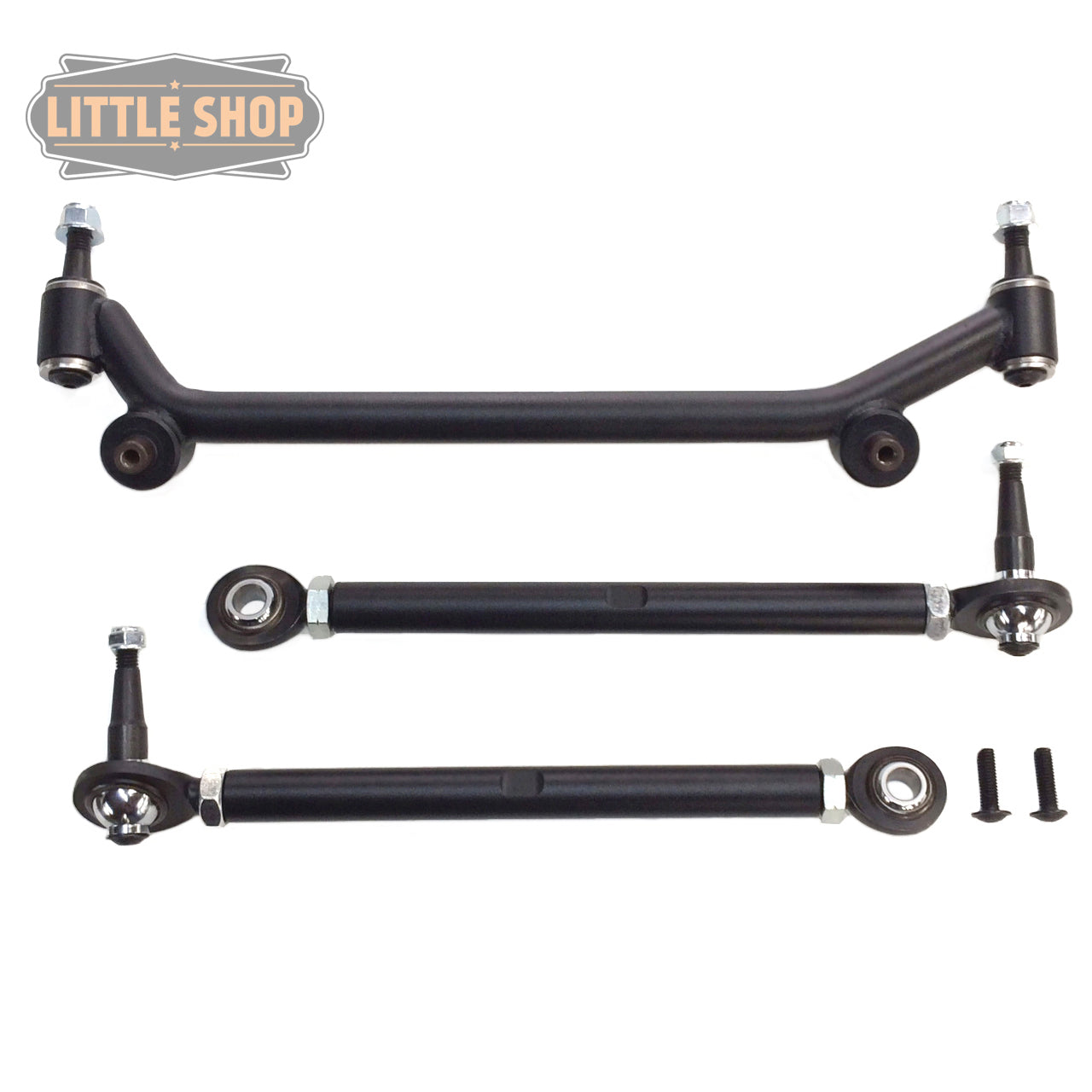 LSMFGS10STEERING S10 No Notch/No Toe Steering System (black powdercoated)