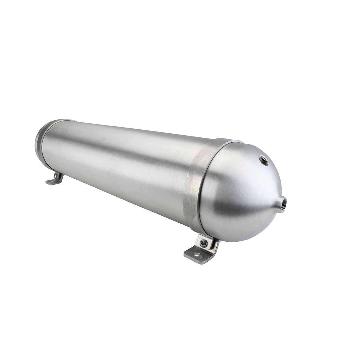 ST5283801 Seamless Tanks Aluminum Air Tank 28^ Length 5.562^ Diameter (4) 3/8^ Ports (1) 1/4^ Port 200psi Rated Actual Volume 2.42 Gallons