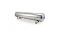 AIR-12955 Polished 4 Gal Alum Air Tank - (2) 1/4^ ports (2) 3/8^ end ports & (1) 1/4^ drain port - 30^L x 6^D