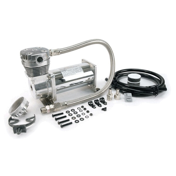 VIA420C Viair 420C CHROME Compressor 33% Duty Cycle @ 200psi (equivalent to 400C with a 3/8^ leader hose) new style head design
