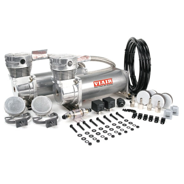 VIA48012 Viair 480C PEWTER ^Dual Pack^ (2) 480C PEWTER Compressors (2) Relays (1) 200psi pressure switch VIA480C