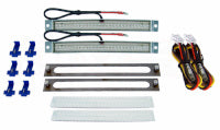 AVSLEDKIT-7-RC 7.5^ Red LED Tail Light Kit Includes: 3 Wire Modules 2 Red LED Lights 2 Clear Lenses 1 Steel Template