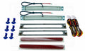AVSLEDKIT-7-RR 7.5^ Red LED Tail Light Kit Includes: 3 Wire Modules 2 Red LED Lights 2 RED Lenses 1 Steel Template