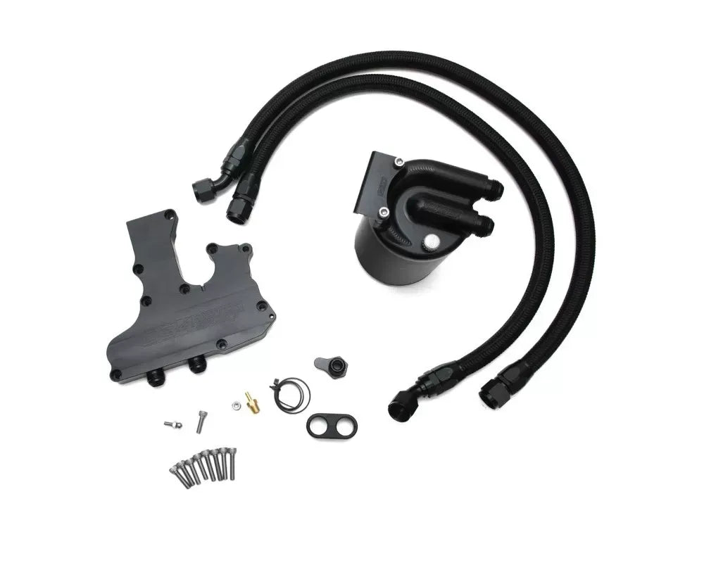 034Motorsport Catch Can Kit for 2008-2017 Audi A4/A5/Q5 2.0 TFSI, Black Anodized