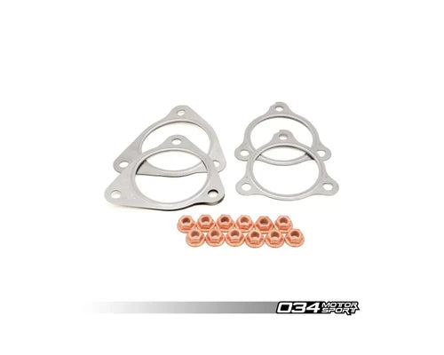 034 Motorsports Hardware Kit HFC/Test Pipe for Audi B8 S4 2009-2016, Includes Gasket