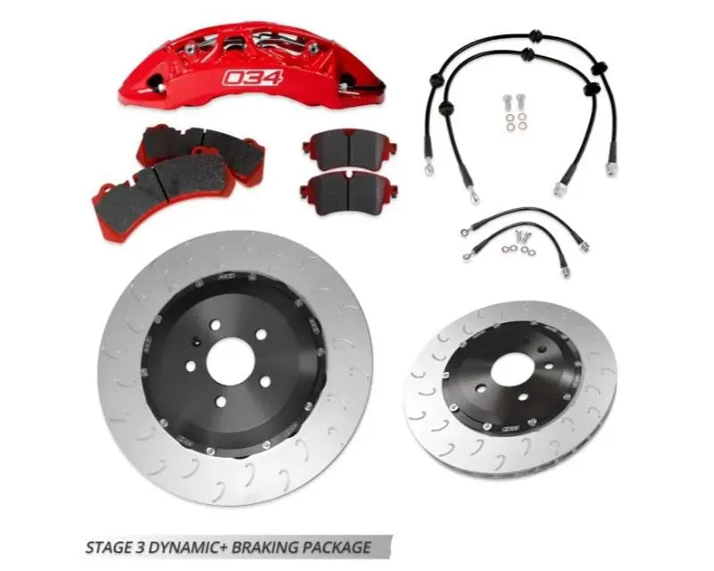 034 Motorsports Stage 3 Red Dynamic+ Braking Package for Audi S4 | S5 | SQ5 2018+