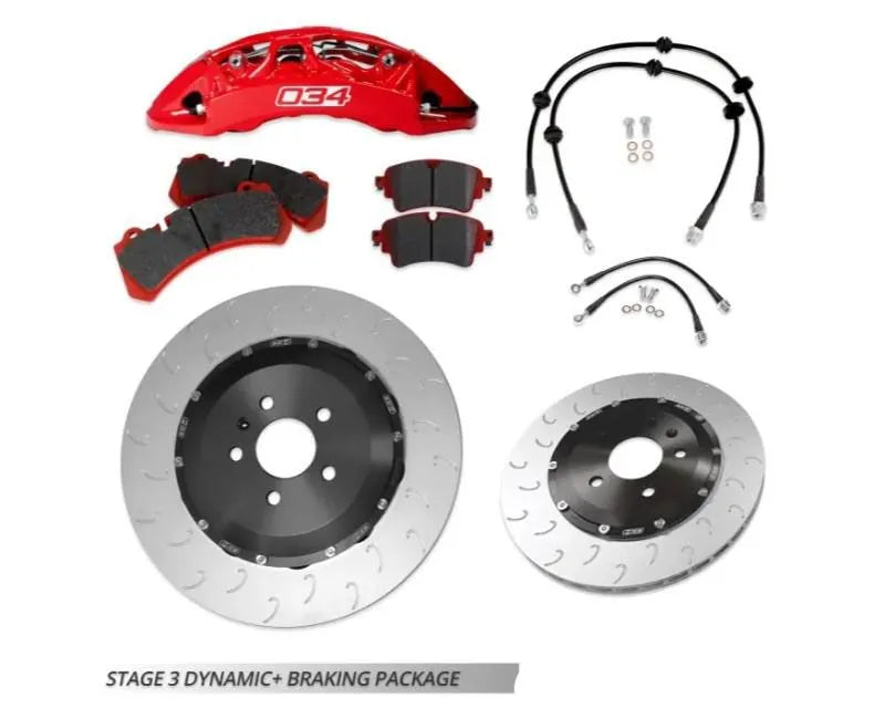 034 Motorsports Stage 3 Red Dynamic+ Braking Package for Audi RS4/RS5 2018+ 2.9 TFSI