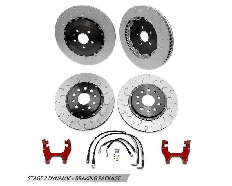 034 Motorsports Stage 2 Red Dynamic+ Braking Package for Audi TTRS 2.5 TFSI EVO 2018-2022