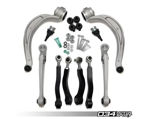 034 Motorsports Density Line Control Arm Kit Upper Adjustable M12 for Audi B8/B8.5, C7/C7.5 & Porsche 95B Macan