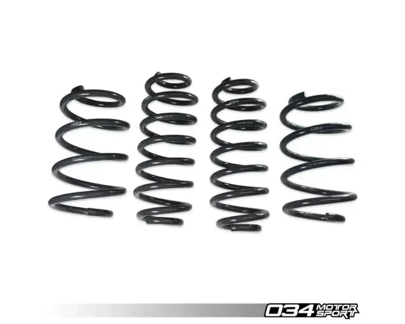 034 Motorsports Dynamic+ Lowering Springs for Audi A3 8P 2.0T 2006-2013, 30mm Front, 20mm Rear