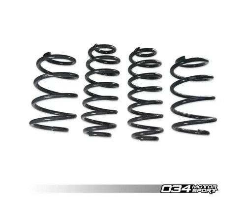 034 Motorsports Dynamic+ Lowering Springs for Audi A3 8P 2.0T 2006-2013, 30mm Front, 20mm Rear