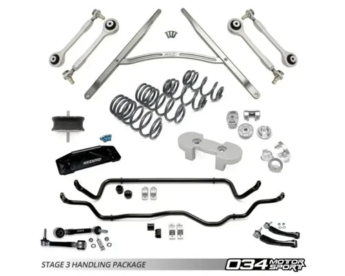 034 Motorsports Stage 3 Handling Package for Audi S4/S5 2017-2025 - Adjustable Control Arms & Inserts