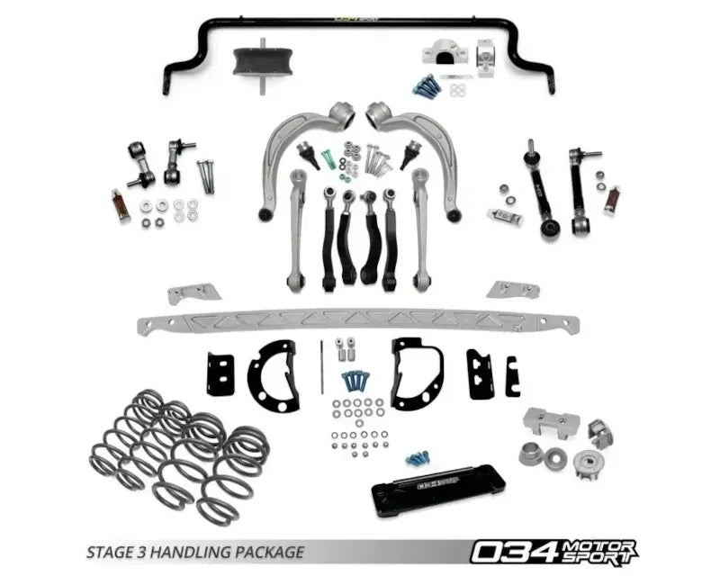 034 Motorsports Stage 3 Late Handling Package for Audi S4 2010-2017 - Adjustable Control Arms, Drivetrain Upgrade