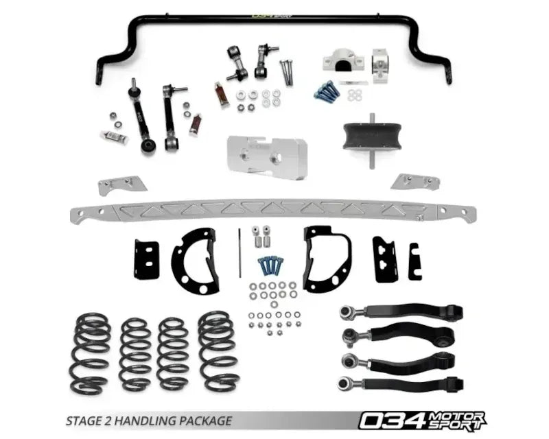 034 Motorsports Stage 2 Handling Package for Audi A5/S5 2008-2017 with Strut Brace & Sway Bar End Links