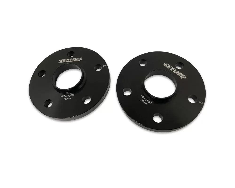 034 Motorsports 15mm Wheel Spacer Pair for Audi/Volkswagen 5x112mm, 57.1mm Bore, Billet Aluminum