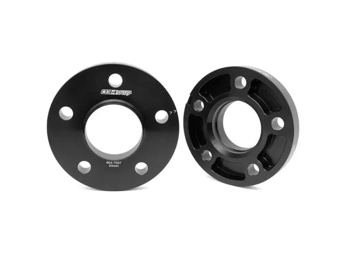 034 Motorsports 20mm Wheel Spacer Pair for Audi 5x112mm, 66.5mm Center Bore, Black Anodized