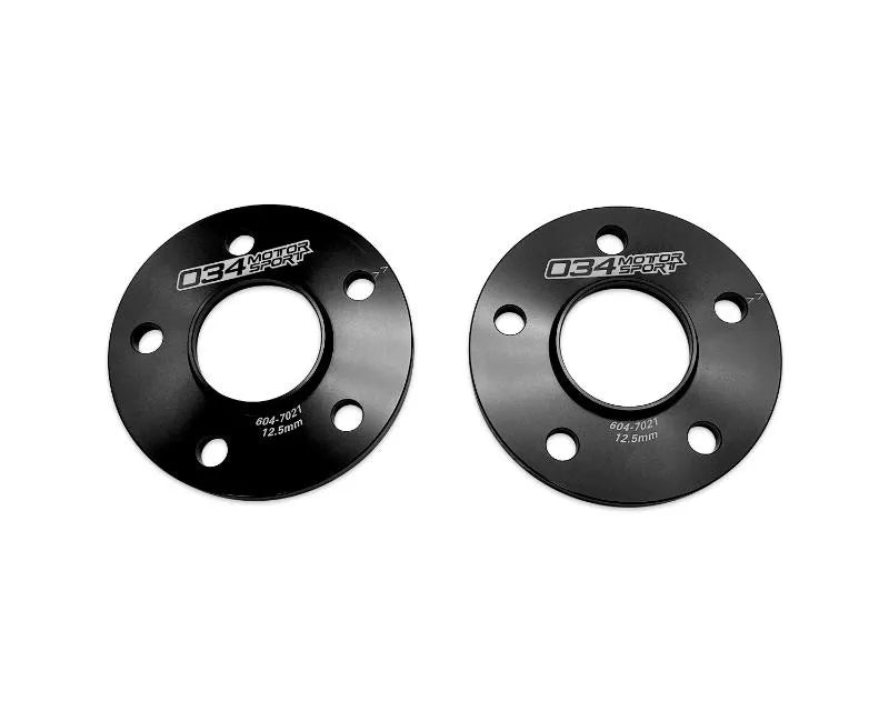 034Motorsport 12.5mm Wheel Spacer Pair 5x112 for Audi, BMW, Volkswagen - Black Aluminum