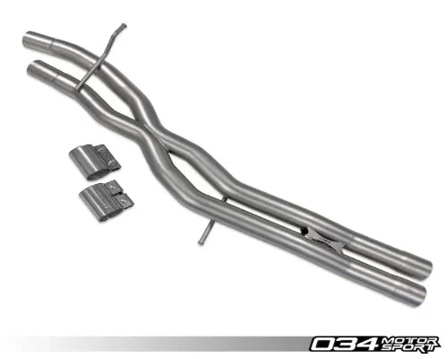 034Motorsport Res-X Resonator Delete & X-Pipe for Audi S4 B9 2018-2023 3.0T