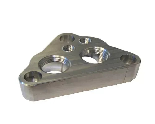 034 Motorsports Oil Filter Housing Adapter for VR6 24V, CNC Machined 6061 Aluminum