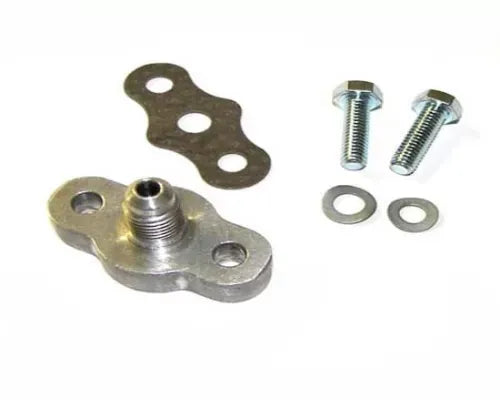 034 Motorsports KKK Oil Inlet Flange Kit for Audi VW I5 Turbo Engines, CNC Machined Aluminum