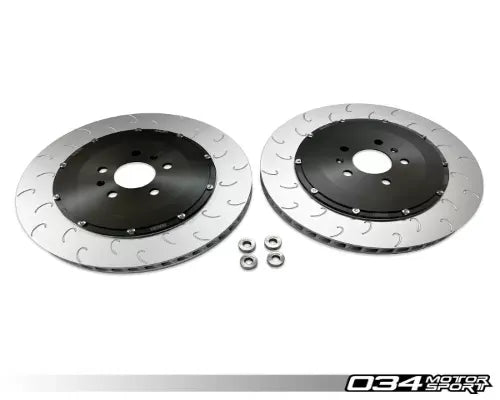 034 Motorsports Stage 2 2-Piece 390mm Floating Front Brake Rotor Upgrade Kit for Audi R8 2006-2015